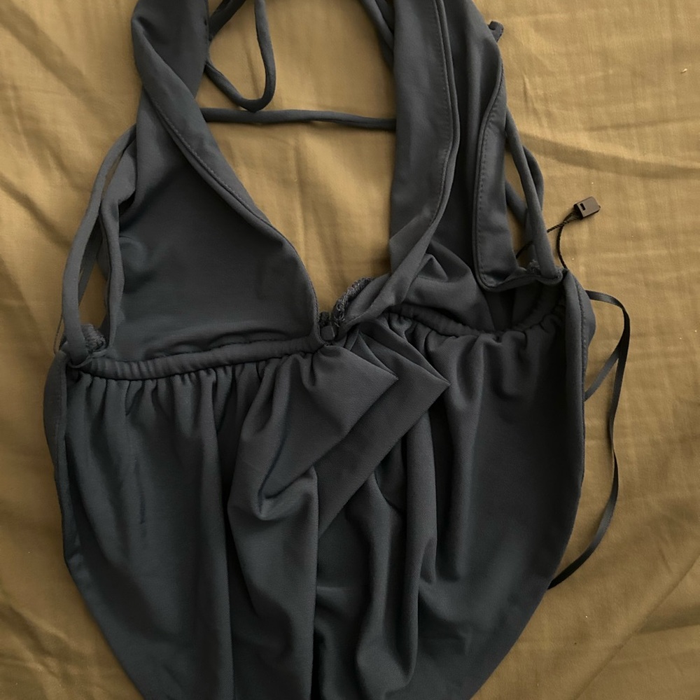 Garage blue Gray Halter Top, worn once